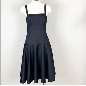 Lauren Ralph Lauren black drop waist 100% cotton cocktail dress 14